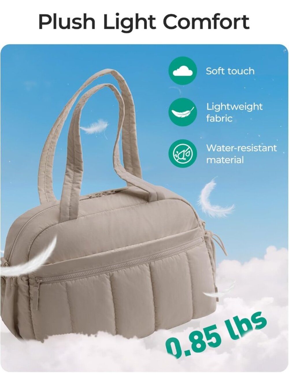 Stylish Duffle Bag for Travel & Gym, Versatile Weekender Carry-On for Women - Picture 4 of 7